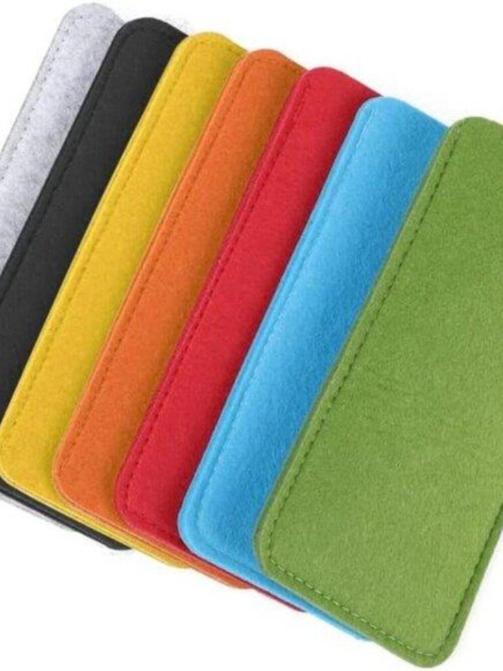 7 Pcs Soft Felt Slip In Eyeglass Cases Portable Travel Glasses Pouch for Men Wom